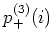 $p_{+}^{(3)}(i)$